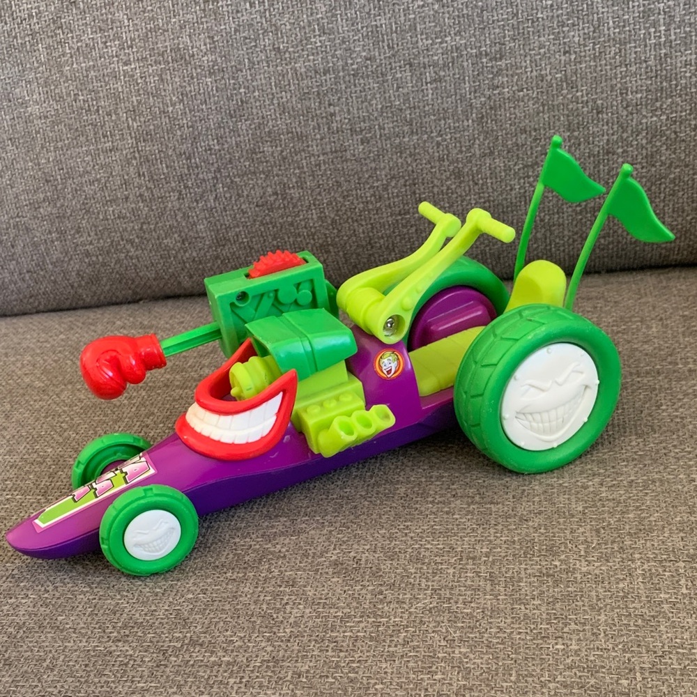 Fisher Price DC Comics Joker Punching Funny Car Dragster 2010